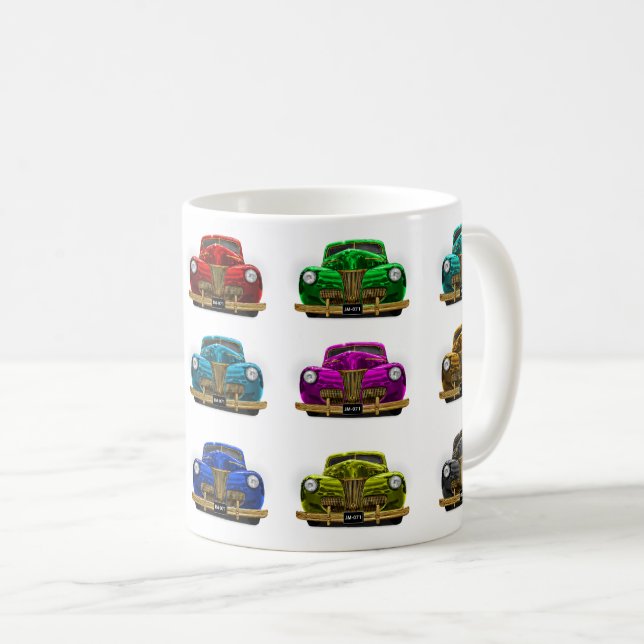 Taza De Café Auto clásico de vintage (Anverso derecho)
