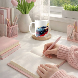 Taza De Café Auto deportivo futurista - Diseño elegante generad