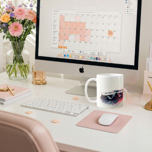 Taza De Café Auto deportivo futurista - Diseño elegante generad