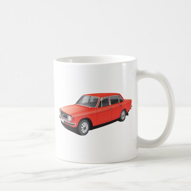 Taza De Café Auto familiar sueco de principios de los 70 (rojo) (Derecha)
