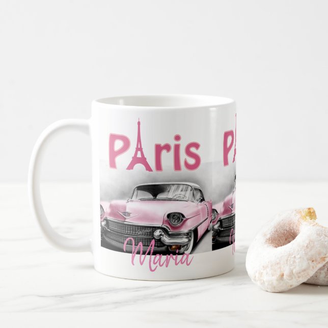 Taza De Café Auto Paris France Mug (Con donut)