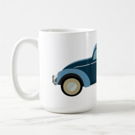 Taza De Café auto retro azul fresco con escoria