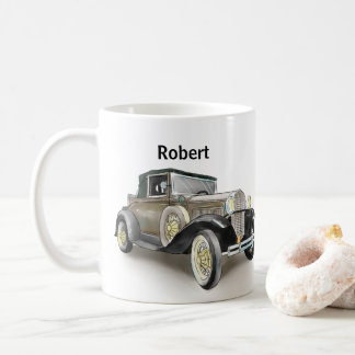 Taza De Café Auto vintage - Añadir nombre - Café Mug