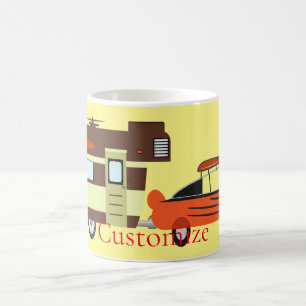 Taza De Café Auto vintage y Camper Thunder_Cove