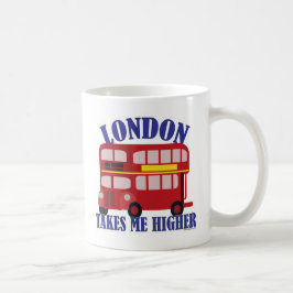 Taza De Café Autobús De La Diversión Londres Me Lleva Más Alto