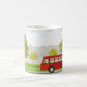 Taza De Café autobús rojo clásico, a menudo utilizado como tran