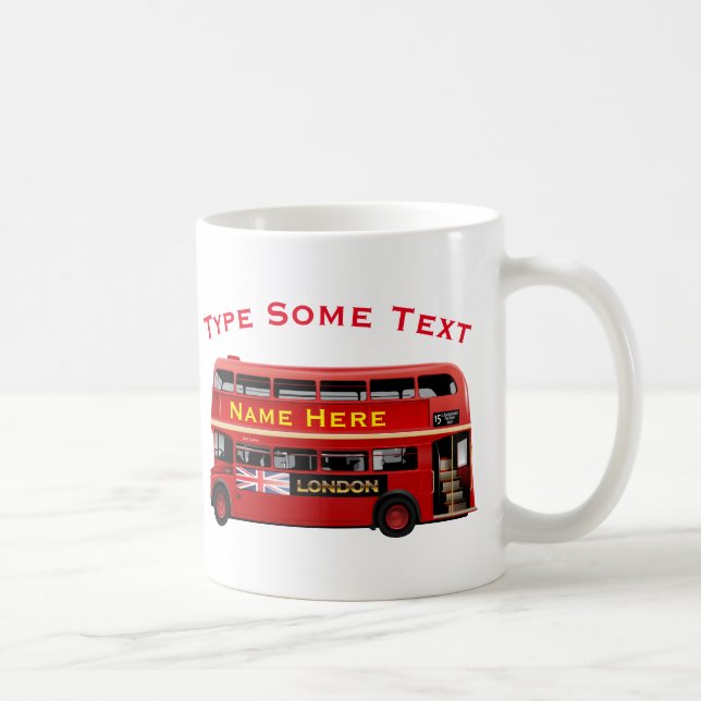Taza De Café Autobús rojo de Londres temático (Derecha)