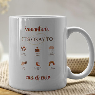 Taza De Café Autocuidado de bienestar Inspirador motivacional