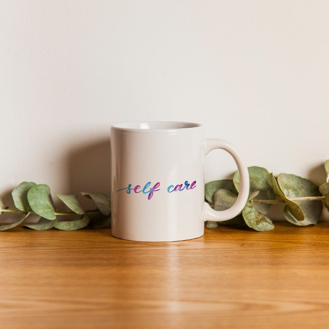 Taza De Café Autocuidado - rosa y azul (Subido por el creador)