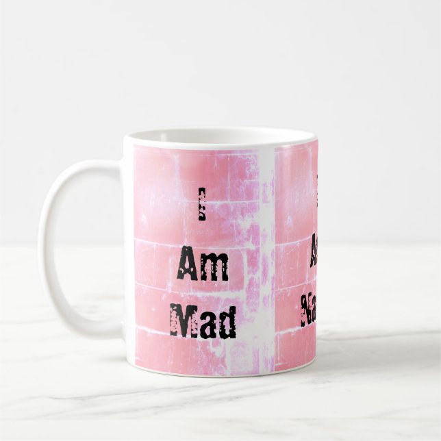 Taza De Café Autoexpresión Texto Diseño de fondo rosado ruso (Izquierda)