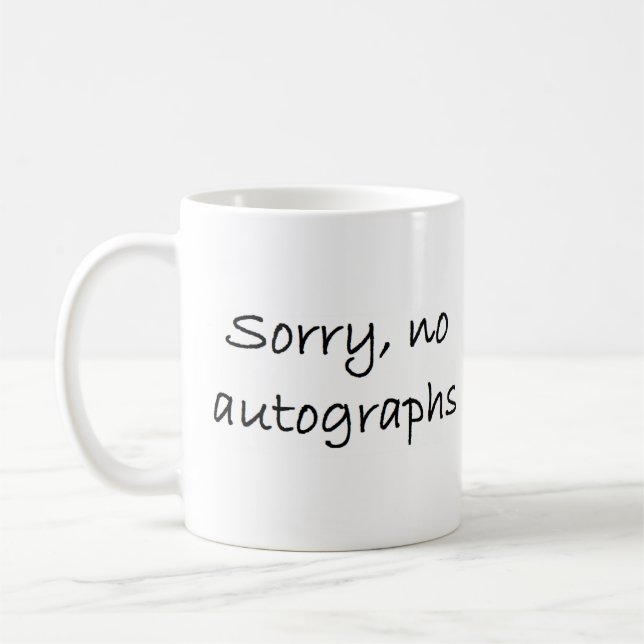 Taza De Café autógrafos que lamentan no (Izquierda)
