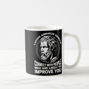 Taza De Café Automejora motivacional del filósofo estoico Senec