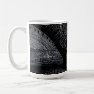 Taza De Café Automoción de neumáticos viejos de coches Rutas de