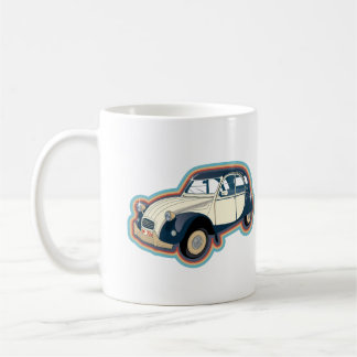Taza De Café Automóvil clásico de 2 CV de Oldtimer