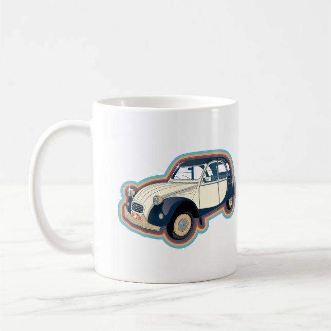 Taza De Café Automóvil clásico de 2 CV de Oldtimer (Izquierda)