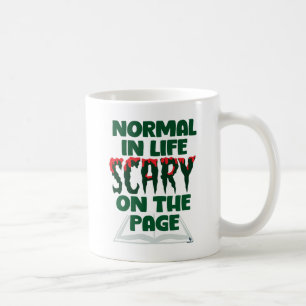 Taza De Café Autor de terror normal en la vida, aterrador en la