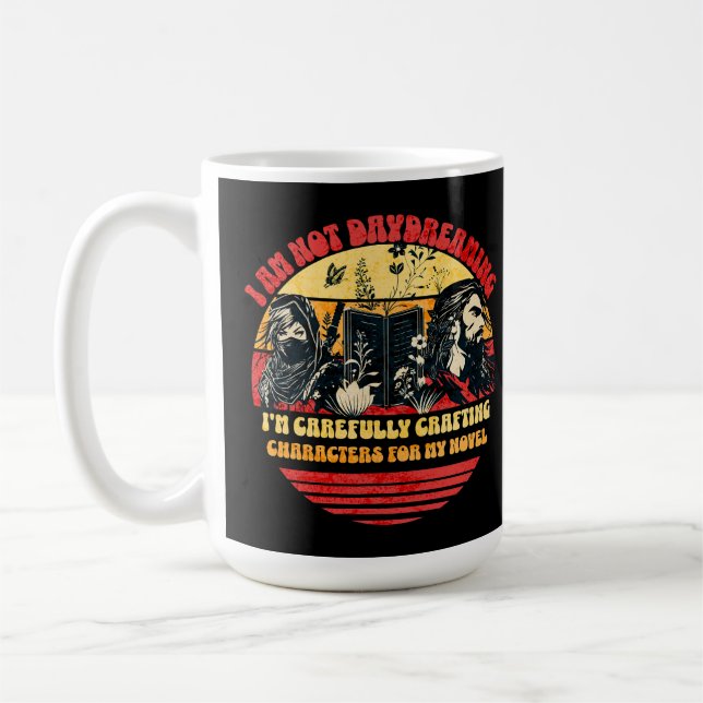 Taza De Café Autor divertido retro no soñador (Izquierda)