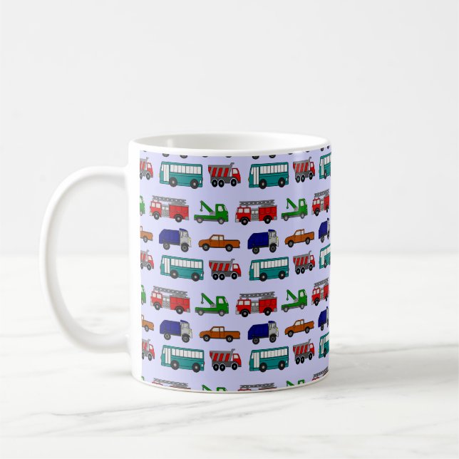 Taza De Café Autos, camiones, autobuses (Izquierda)