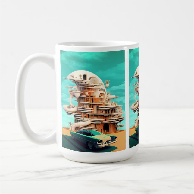 Taza De Café Autos retro futuros Autos cinemáticos Café Mugs (Izquierda)