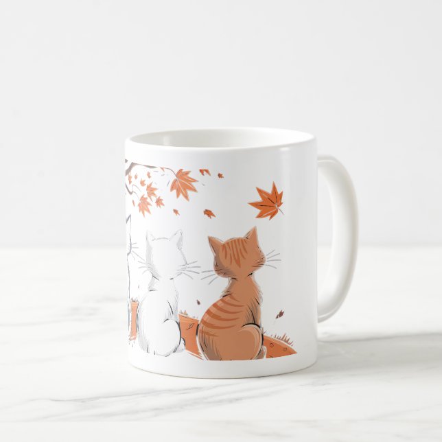 Taza De Café Autumn Cat Companions Mug (Anverso derecho)