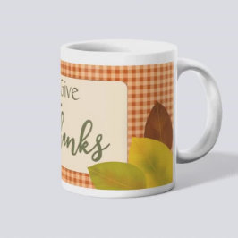 Taza De Café Autumn Gingham Thankscome Coffee Mug