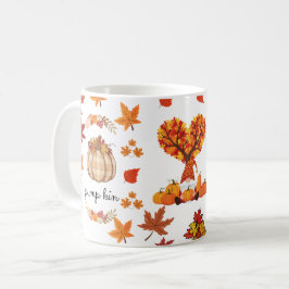 Taza De Café Autumn Gnome Pumpkin Fall Art Print