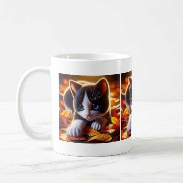 Taza De Café Autumn Kitten Mug (Izquierda)