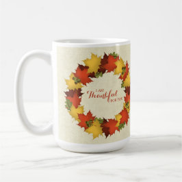 Taza De Café Autumn Leaves Thanksending Wreath
