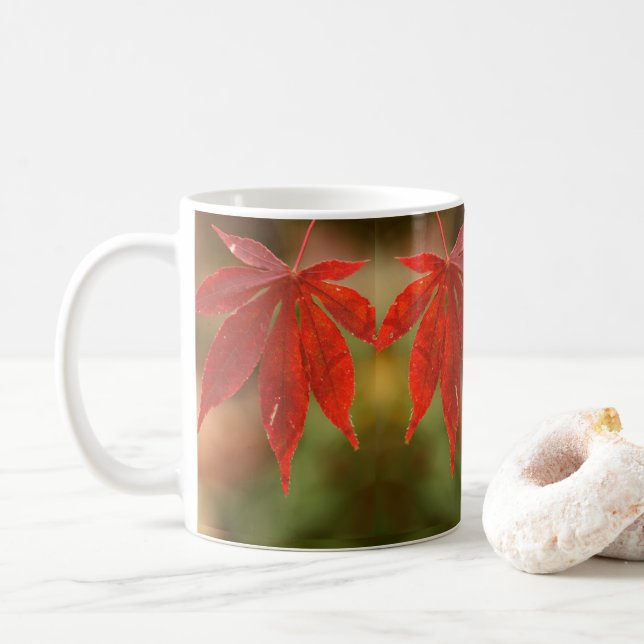 Taza De Café Autumn Maple Leaves Mug (Con donut)