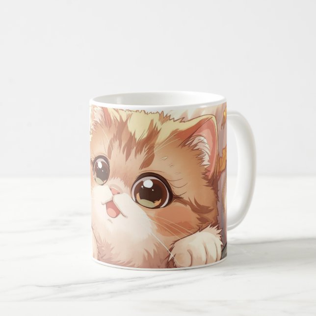 Taza De Café  “Autumn Snuggle Scottish Fold” Cute Scottish Fold (Anverso derecho)