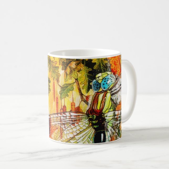 Taza De Café Autumn Wild Forest Dragon Fly (Anverso derecho)