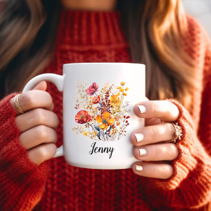 Taza De Café Autumn Wildflower Mug