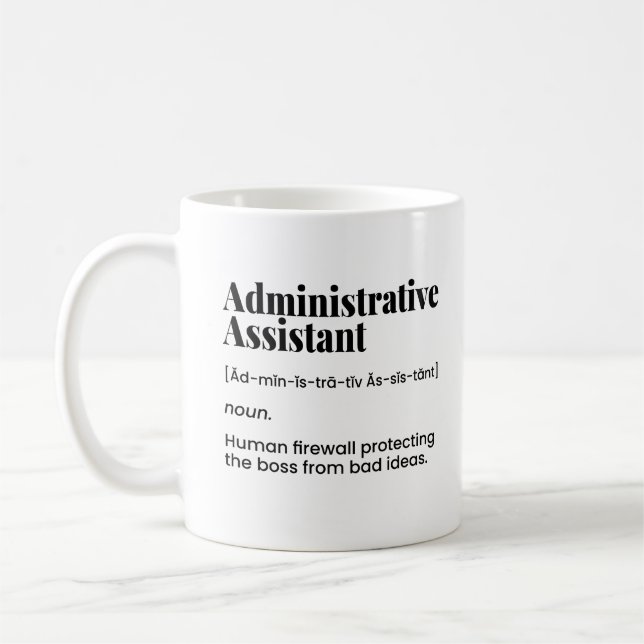 Taza De Café Auxiliar administrativo, Administración de oficina (Izquierda)