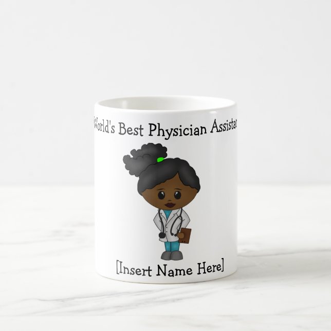 Taza De Café Auxiliar de Médica Cuidada - Negro/Africano  (Centro)
