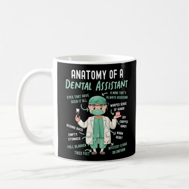 Taza De Café Auxiliar Dental Anatomía Dental De Un Dental (Izquierda)