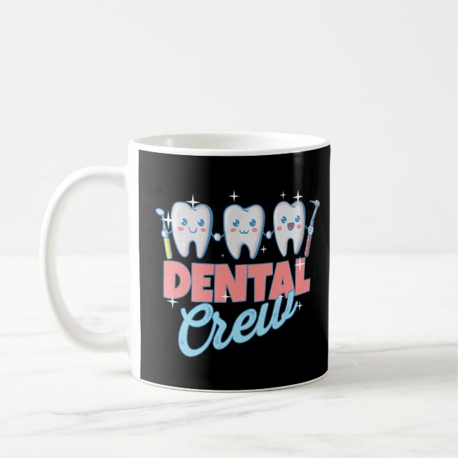 Taza De Café Auxiliar dental Cirugía Didentaria Dentista Escuad (Izquierda)
