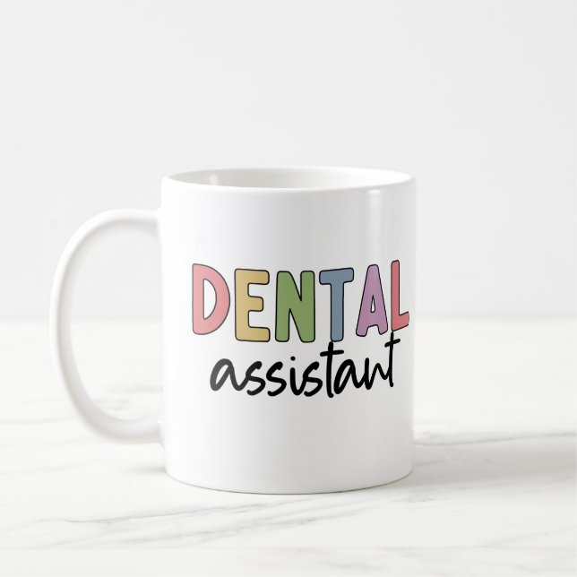 Taza De Café Auxiliar dental | Regalos para dentista asistente (Izquierda)