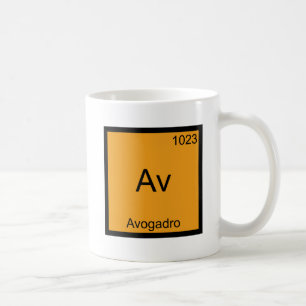 Taza De Café Av - Avogadro Elemento Divertido Camiseta de Quími