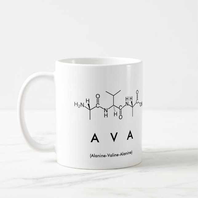 Taza De Café Ava peptide nombre mug (Izquierda)
