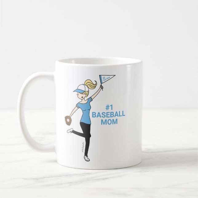 Taza De Café Avatar personalizado #1 Café de mamá beisbol (Izquierda)