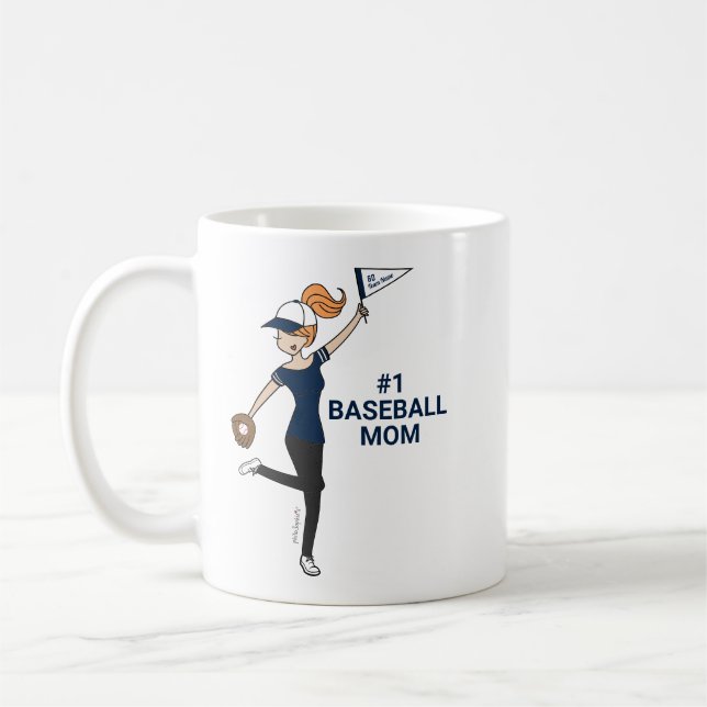 Taza De Café Avatar personalizado #1 Café de mamá beisbol (Izquierda)