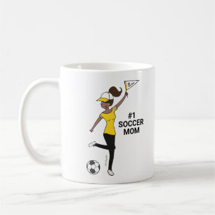 Taza De Café Avatar personalizado #1 fanático del fútbol