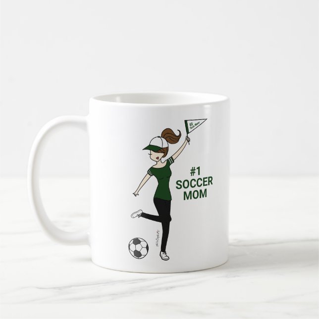 Taza De Café Avatar personalizado #1 fanático del fútbol (Izquierda)