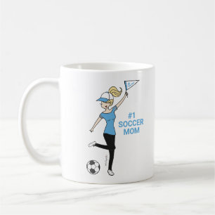 Taza De Café Avatar personalizado #1 fanático del fútbol