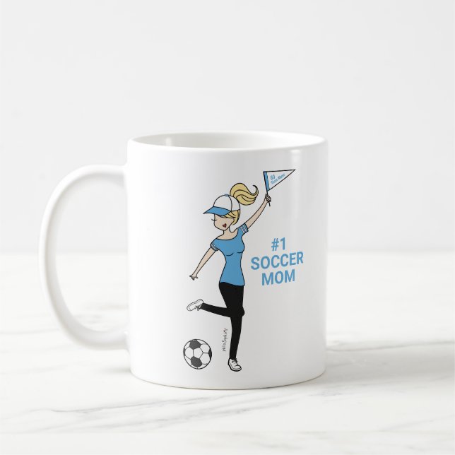 Taza De Café Avatar personalizado #1 fanático del fútbol (Izquierda)
