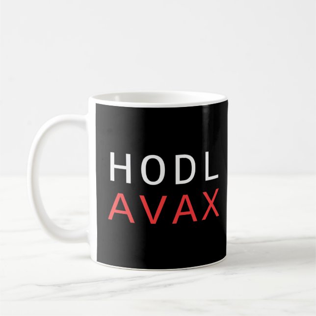Taza De Café Avax Avalanche Crypto Cryptocurrency Blockchain De (Izquierda)