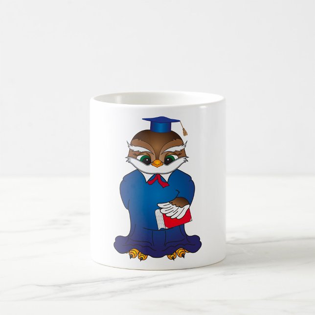 Taza De Café Ave Académica Sabia Graduada De Lechuza (Subido por el creador)