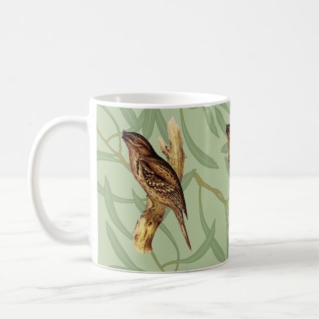 Taza De Café Ave australiana Tawny Frogmouth (Izquierda)