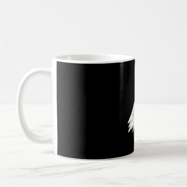 Taza De Café Ave De Hooter Blanco De Nieve De Noche (Izquierda)