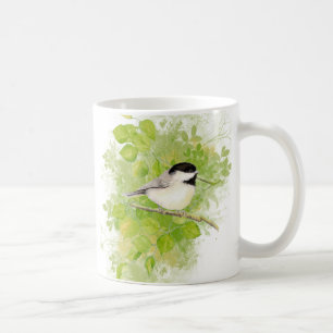 Taza De Café Ave de pollo de color agua dulce en árbol del álam